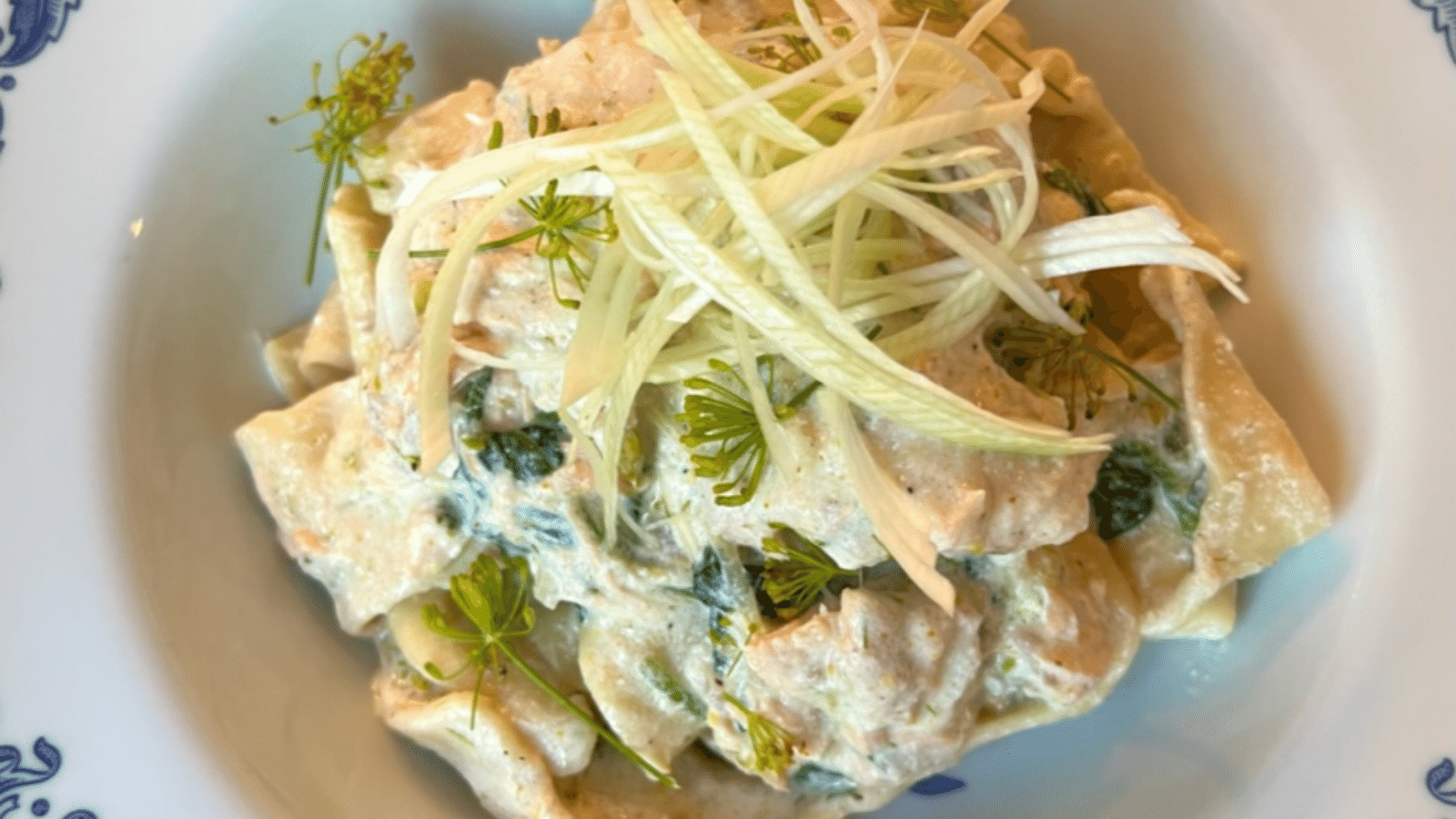 Laxpasta med ricotta och krondill